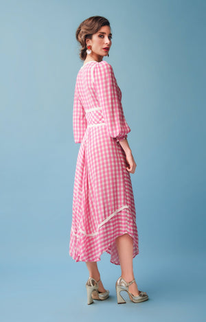 Gingham pink dirndl dress *PRE-ORDER* - Coco Fennell