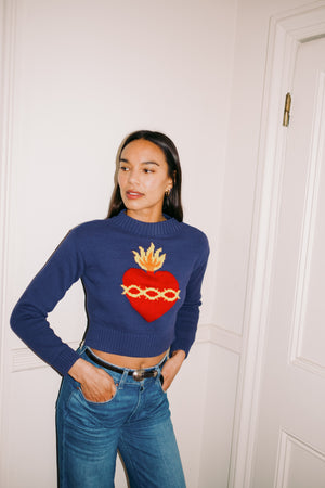 Sacred Heart Cropped Jumper *pre-order*