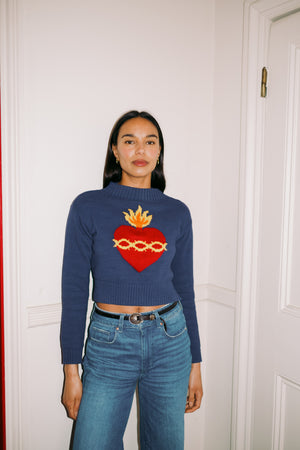 Sacred Heart Cropped Jumper *pre-order*