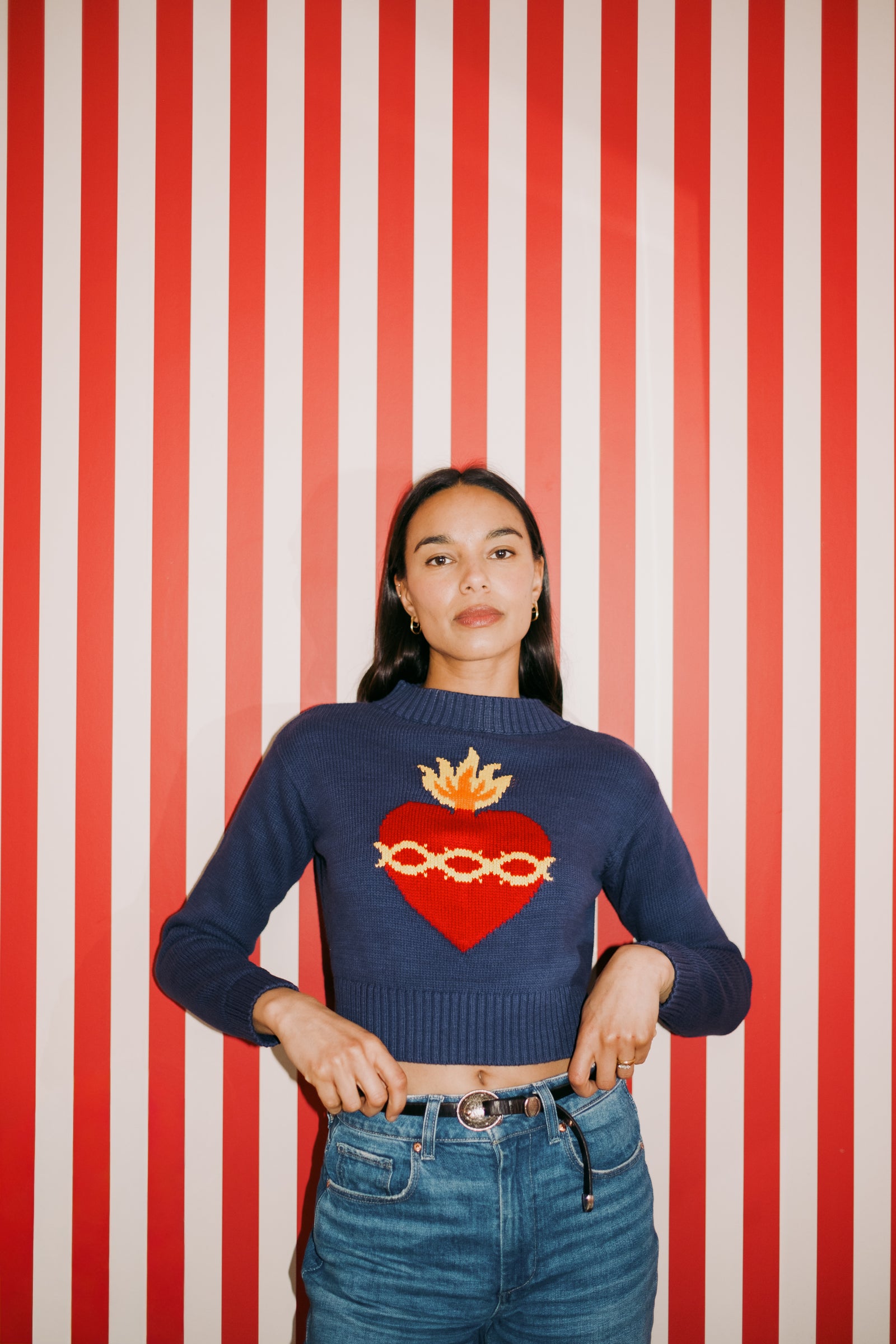 Sacred Heart Cropped Jumper *pre-order*