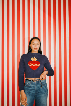 Sacred Heart Cropped Jumper *pre-order*