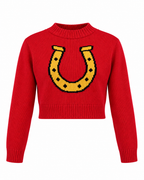 Lucky Horseshoe Cropped Jumper