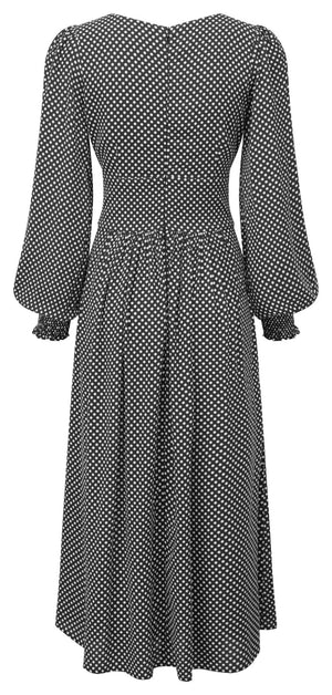 Black polkadot Dolly dress - Coco Fennell