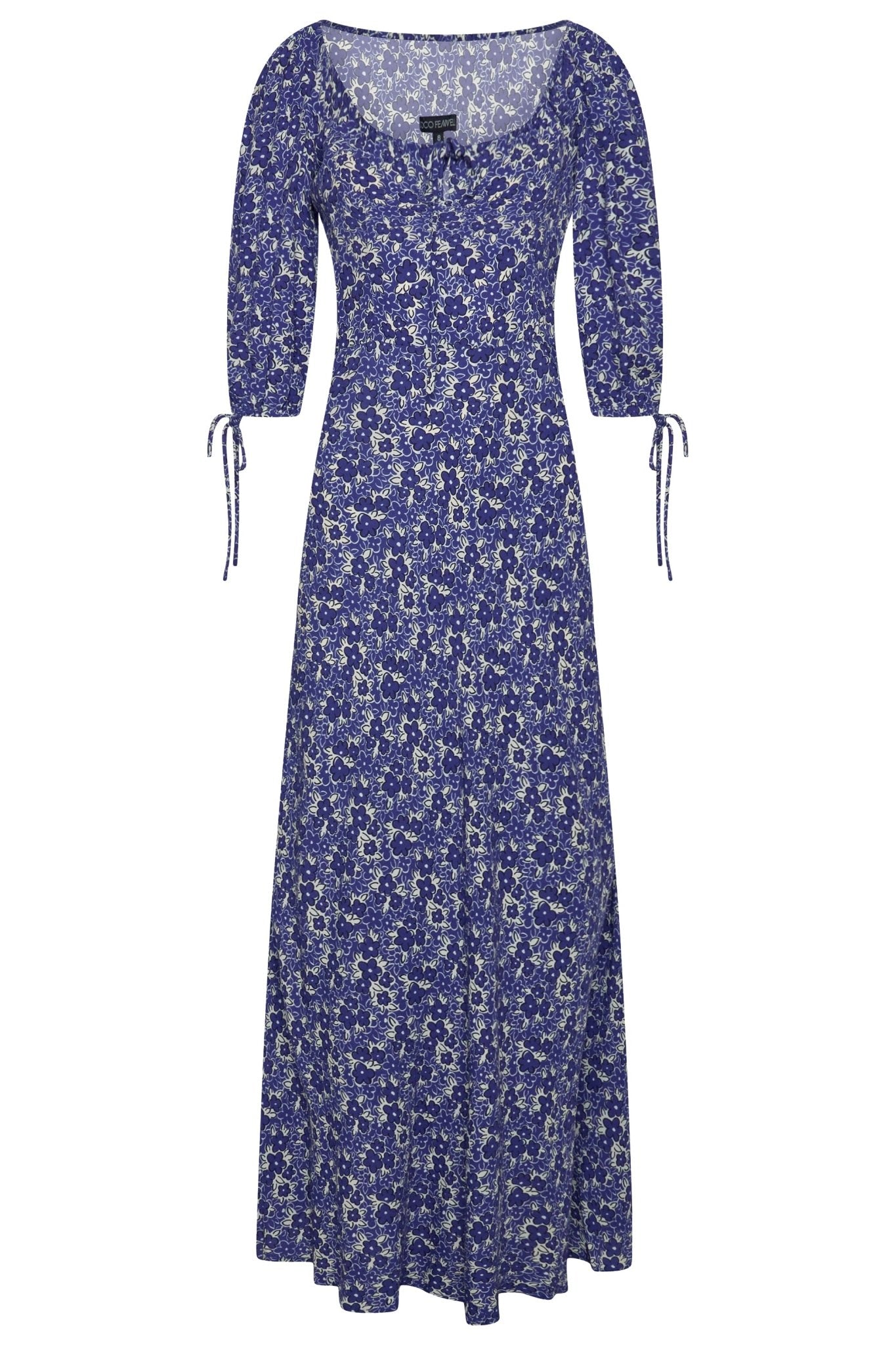 Blue Floral Loren Dress - Coco Fennell