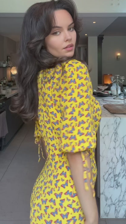 Yellow Loren Butterfly Dress