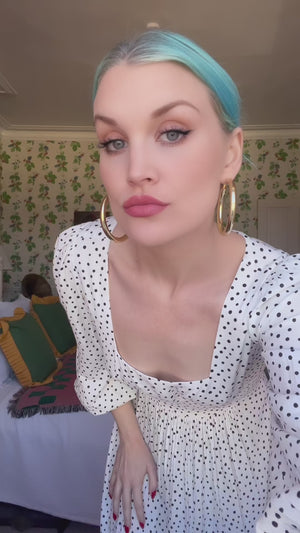 White polkadot Dolly Dress