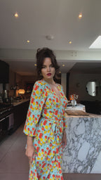 Citrus Wrap Dress