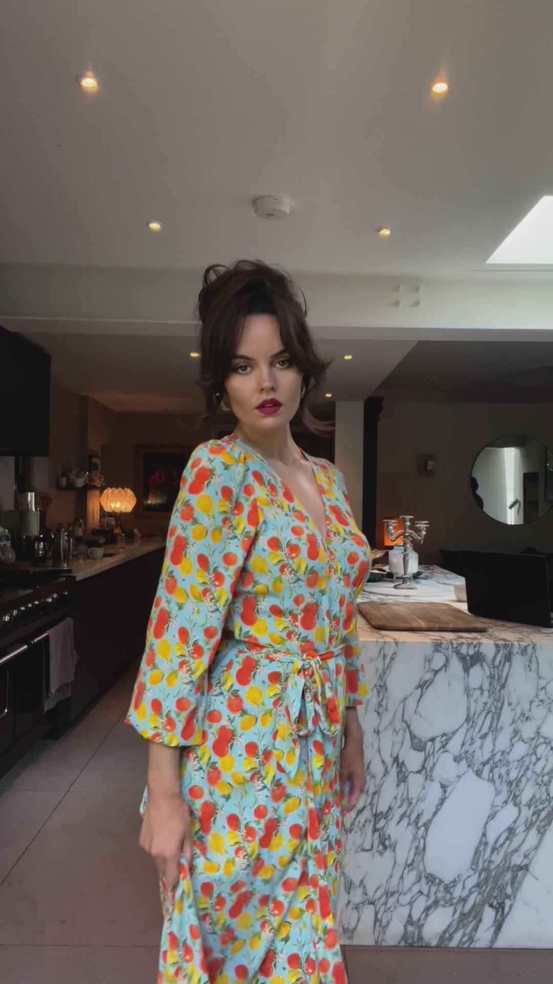 Citrus Wrap Dress