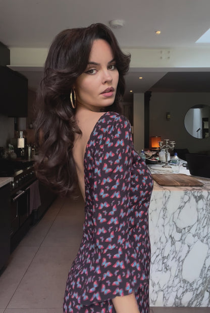 Butterfly backless dress