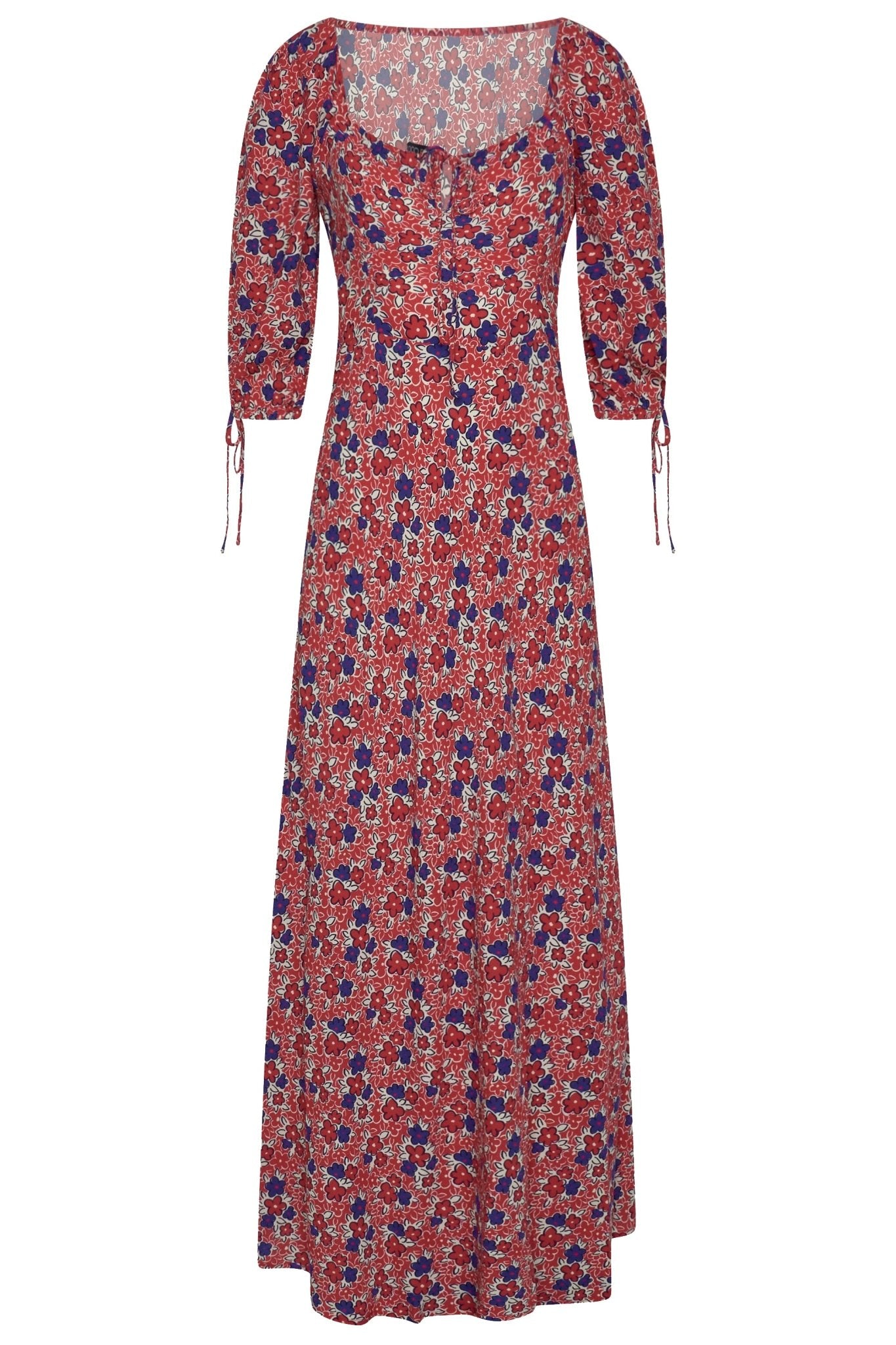 Red Floral Loren Dress - Coco Fennell