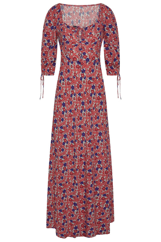 Red Floral Loren Dress - Coco Fennell