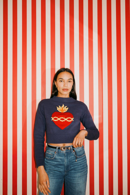 Sacred Heart Cropped Jumper *pre - order* - Coco Fennell