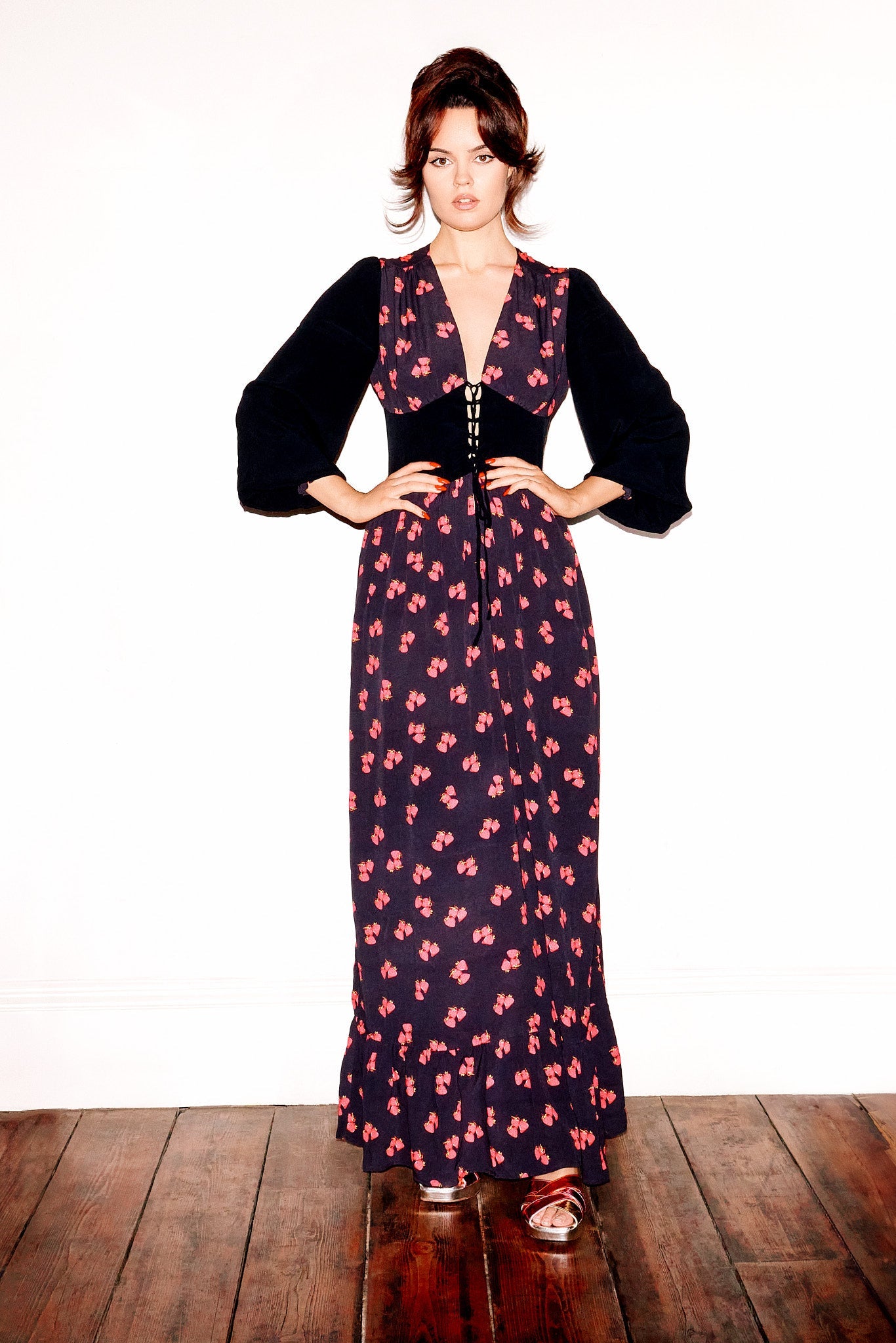 Strawberry lace up front dress *PRE - ORDER* - Coco Fennell