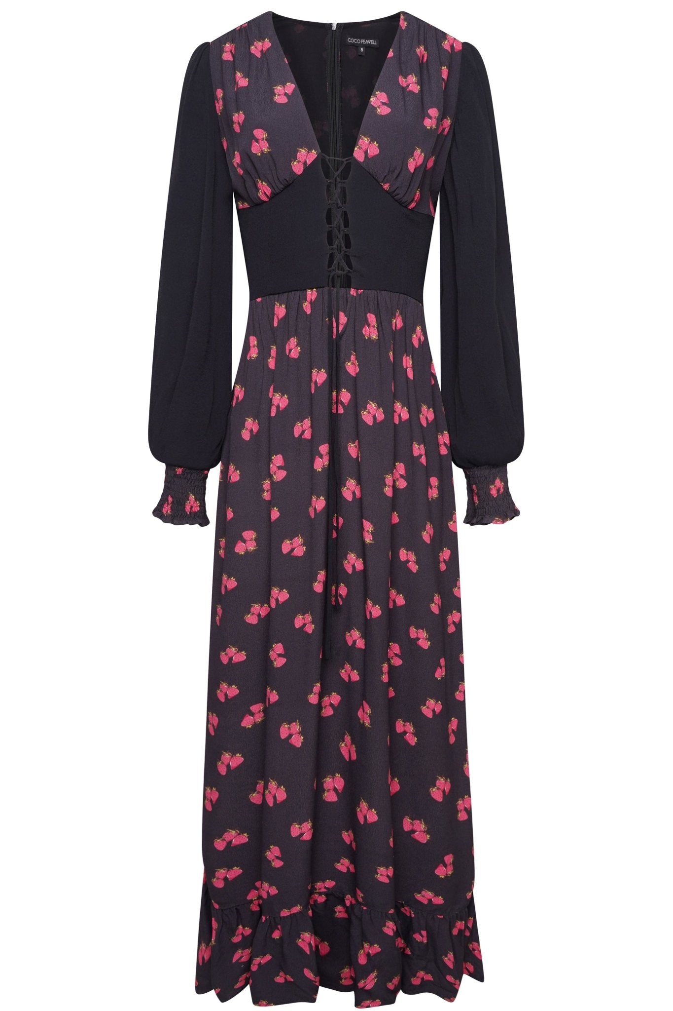 Strawberry lace up front dress *PRE - ORDER* - Coco Fennell
