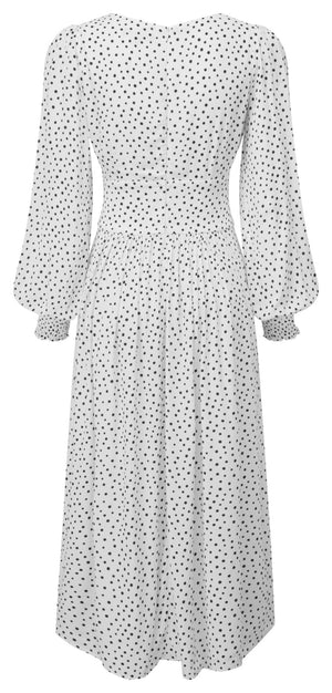 White polkadot Dolly Dress - Coco Fennell
