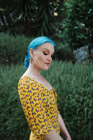 Yellow Loren Butterfly Dress - Coco Fennell