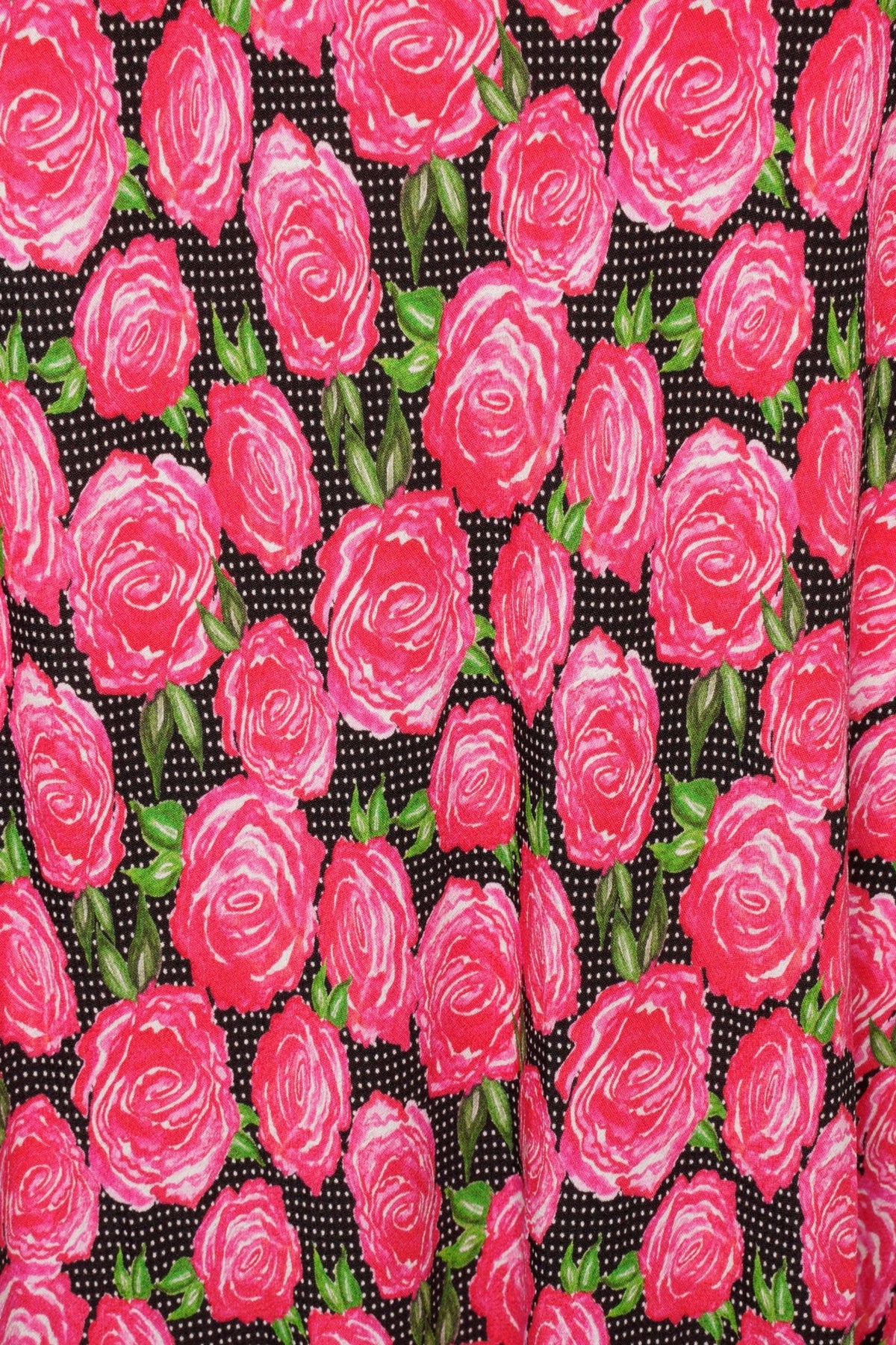 Polkadot rose maxi keyhole dress