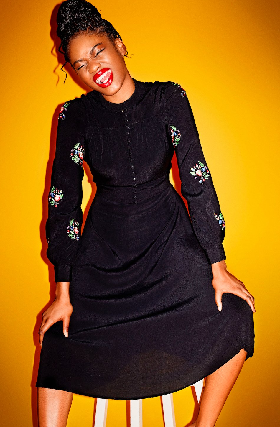 Flower bunch embroidery dress - Coco Fennell