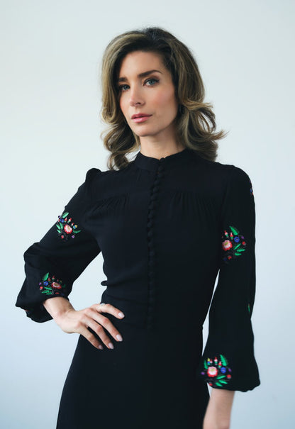 Flower bunch embroidery dress - Coco Fennell