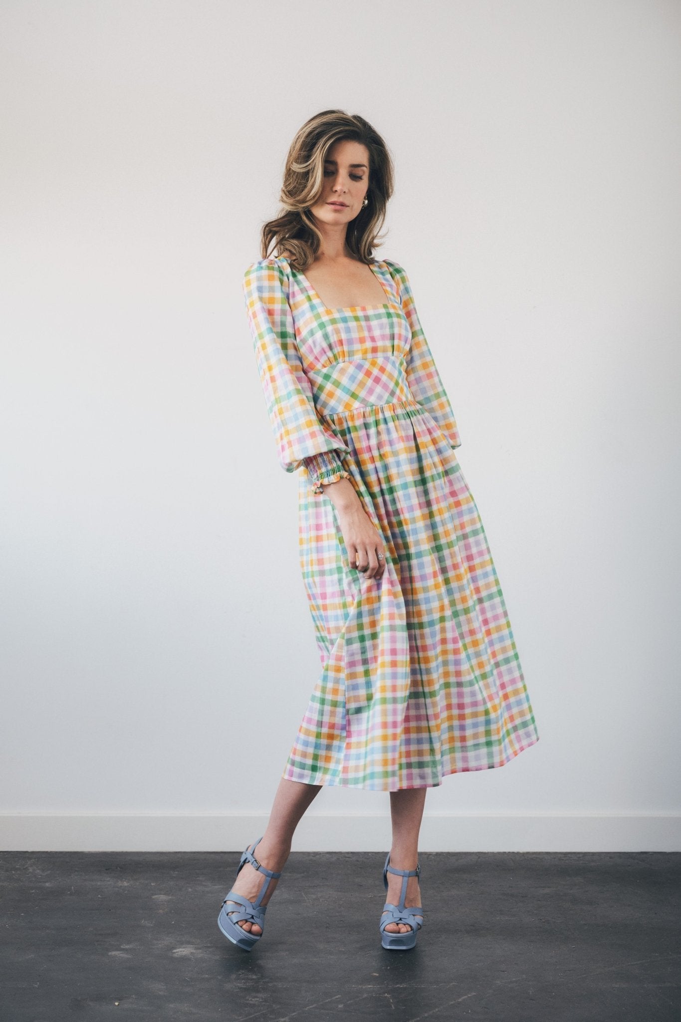 Coco Fennell Gingham Print Cotton Georgette Dolly Dress Coco Fennell Gingham Print Cotton Georgette Dolly Dress