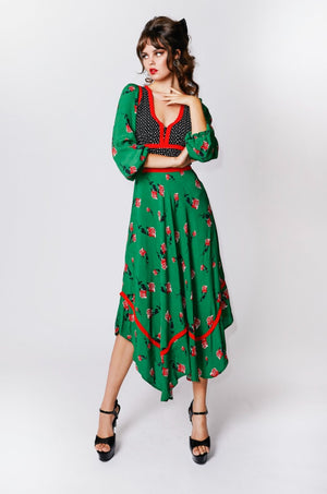 Green rose dress - Coco Fennell