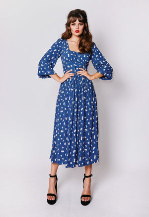 Navy flower dolly dress - Coco Fennell
