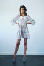 Pink ditsy mini dress - Coco Fennell