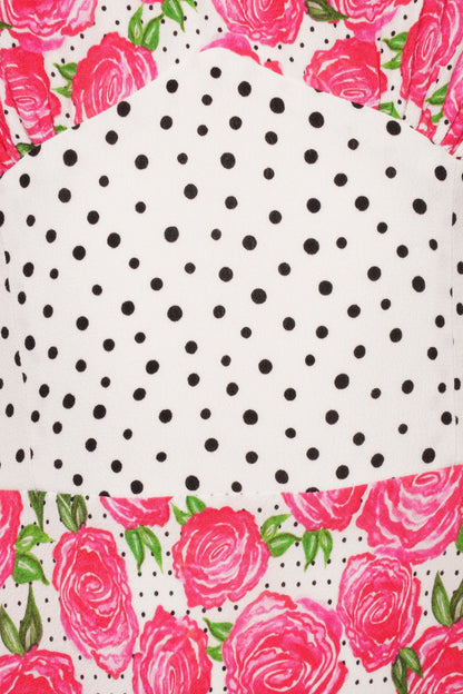 Polkadot rose maxi keyhole dress *PRE-ORDER* - Coco Fennell