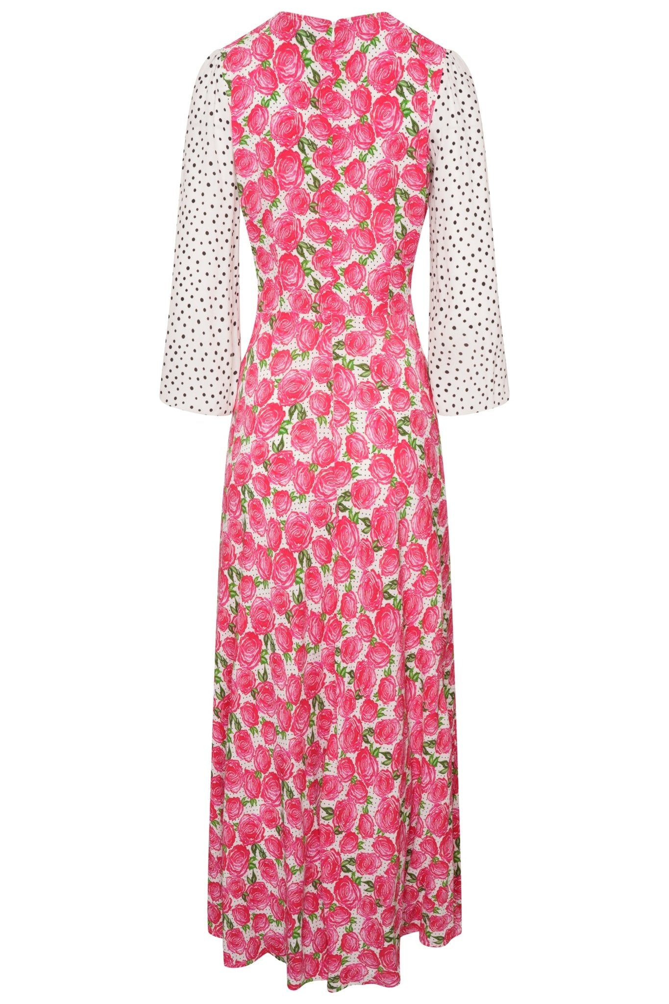 Polkadot rose maxi keyhole dress - Coco Fennell Polkadot rose maxi keyhole dress - Coco Fennell