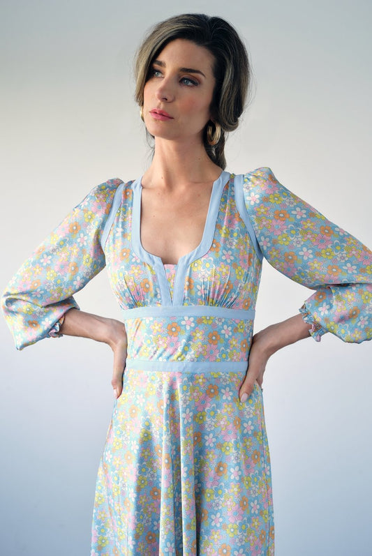 Silky sixties dirndl dress - Coco Fennell