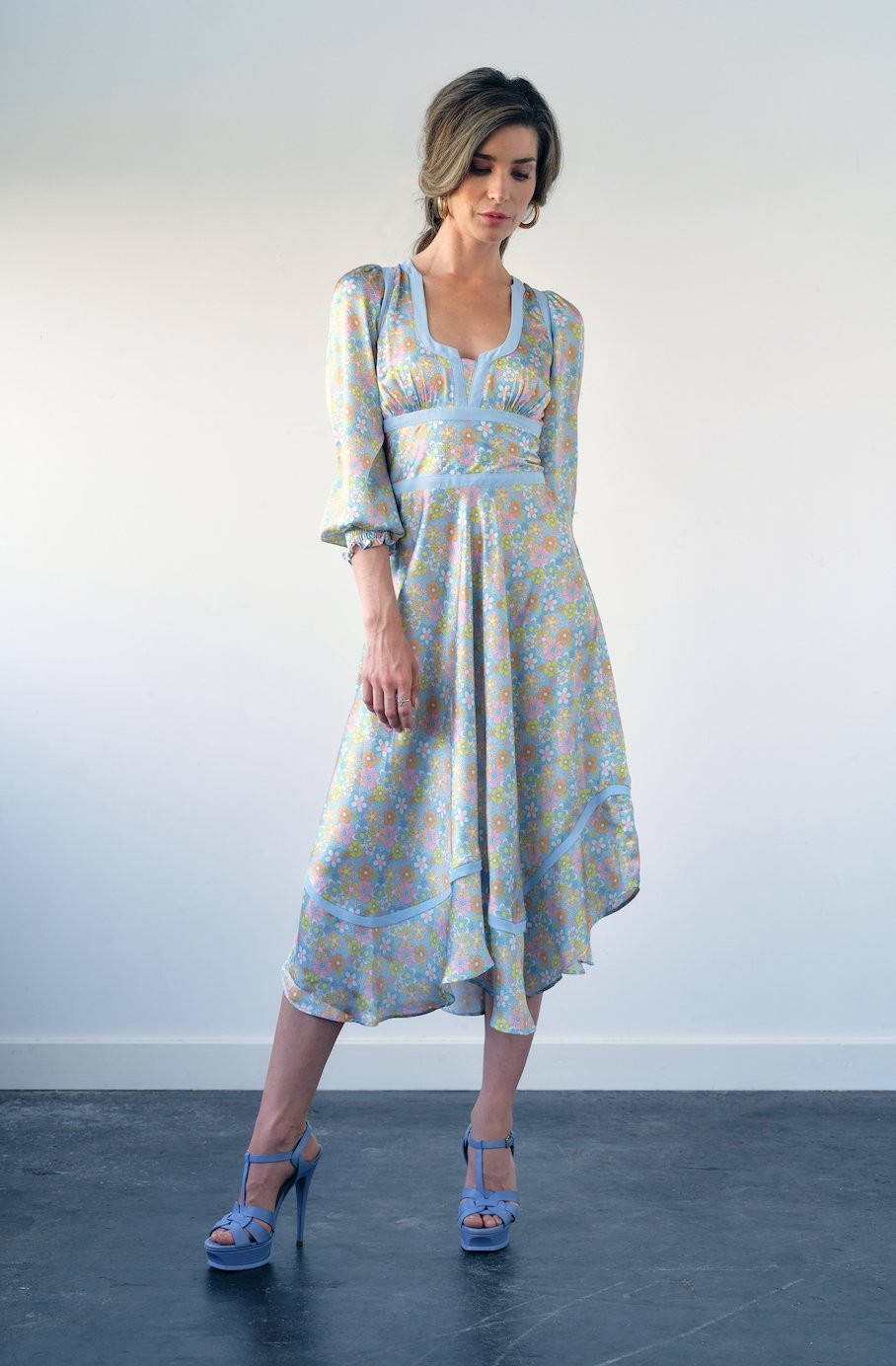 Silky sixties dirndl dress - Coco Fennell