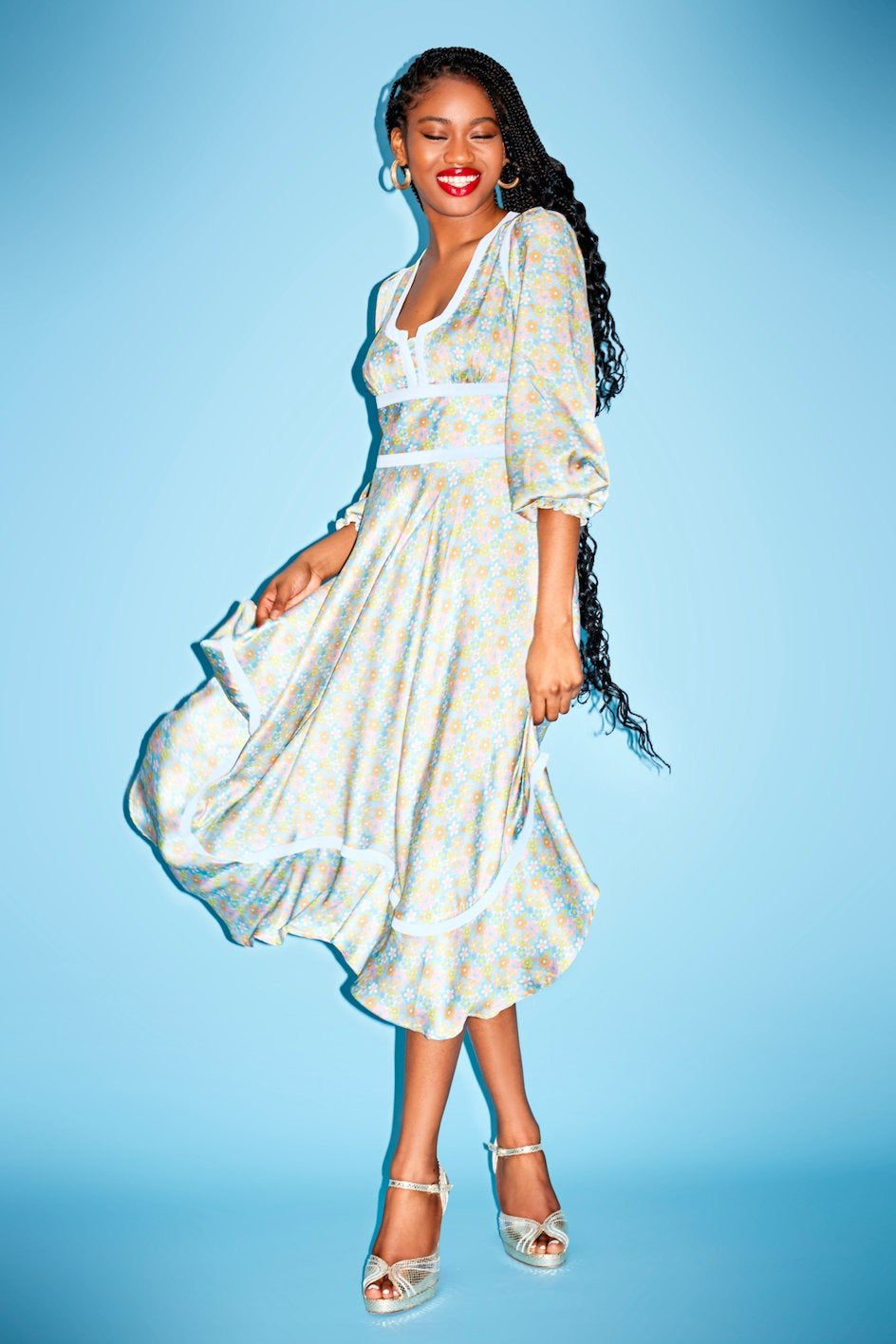 Silky sixties dirndl dress - Coco Fennell