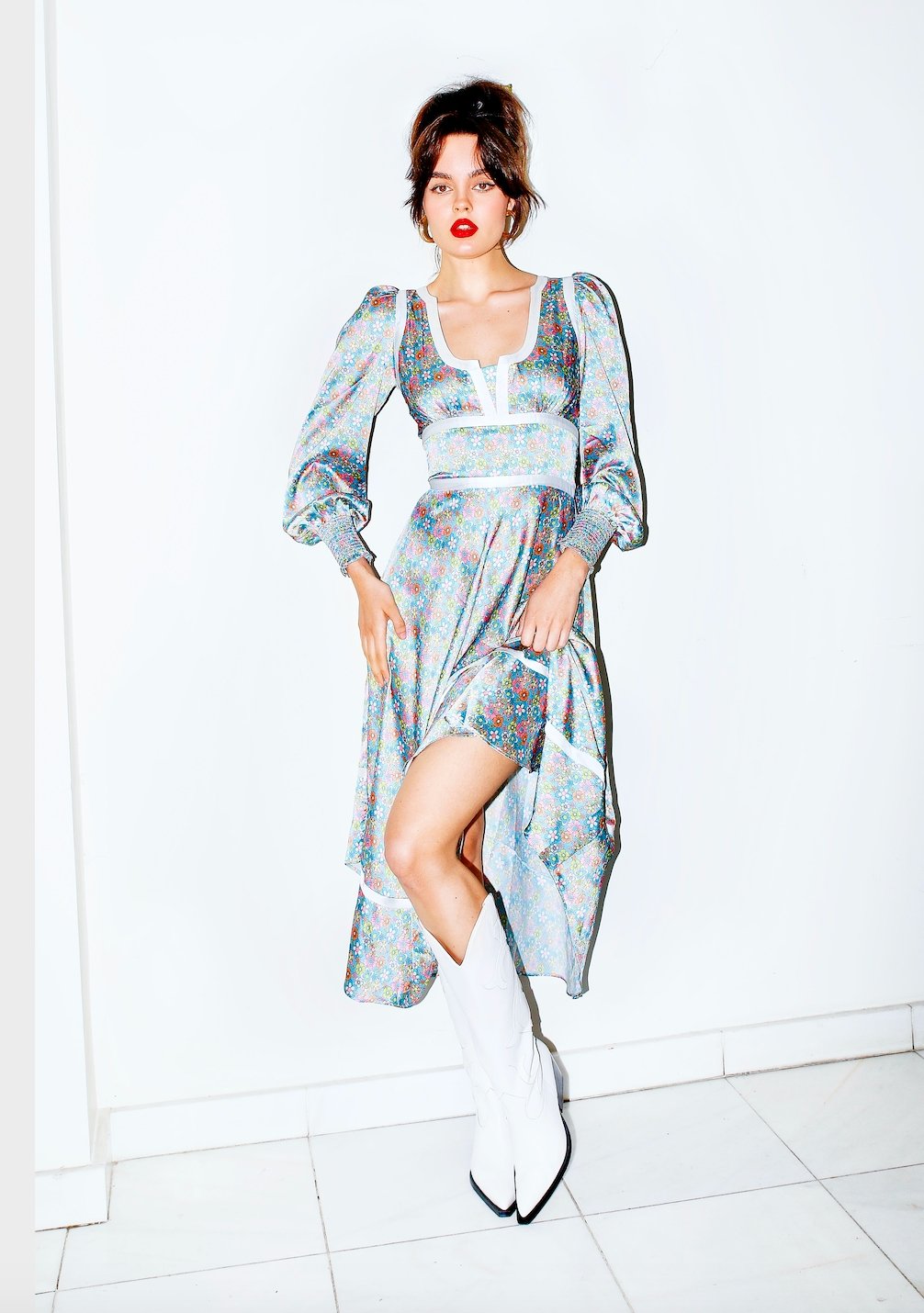 Silky sixties dirndl dress - Coco Fennell