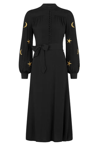 Star and moon embroidery dress - Coco Fennell