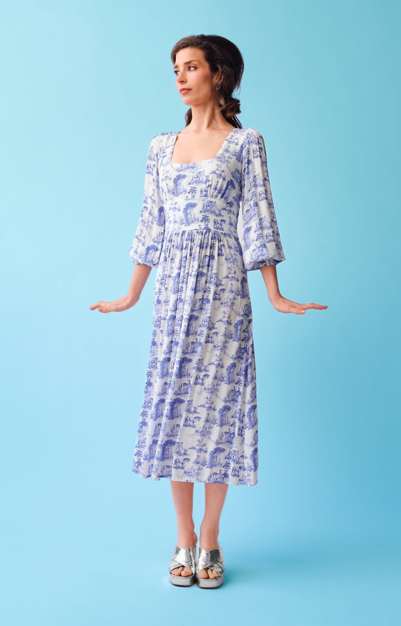 Toile de jouy dolly dress *PRE-ORDER* - Coco Fennell