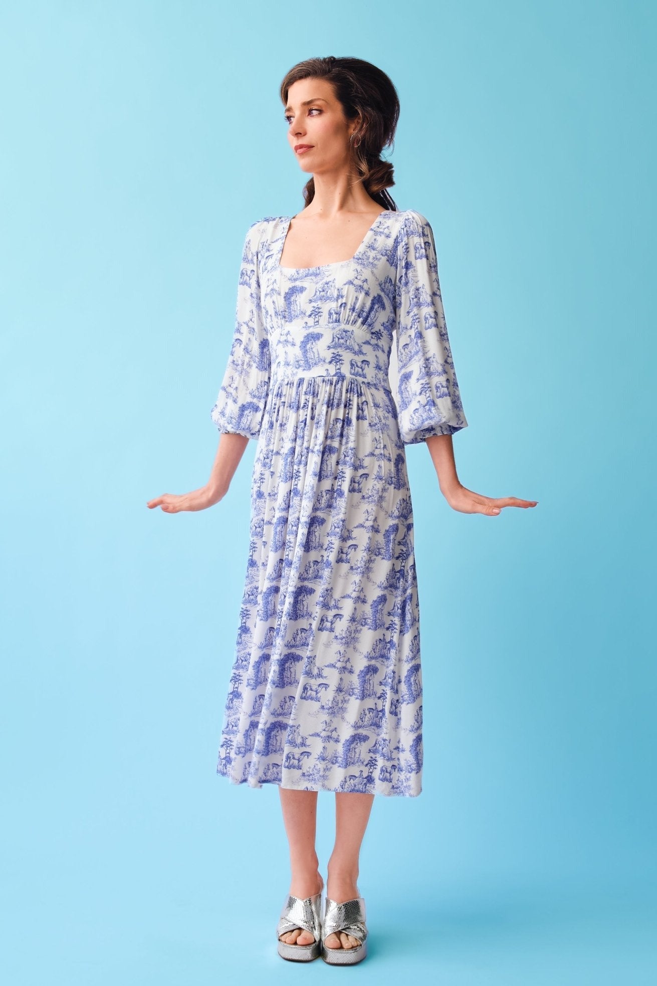 Toile de jouy dolly dress *PRE-ORDER* - Coco Fennell