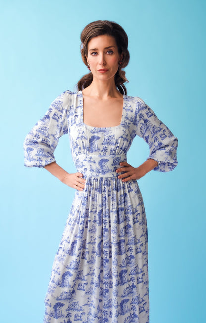 Toile de jouy dolly dress *PRE-ORDER* - Coco Fennell