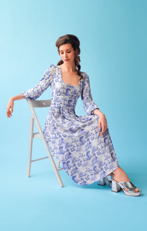 Toile de jouy dolly dress *PRE-ORDER* - Coco Fennell